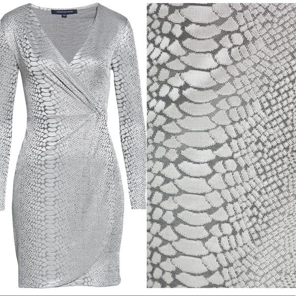 Long Sleeve Snake Jacquard Dress - Picture 3 of 3